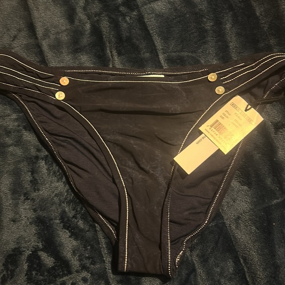 NWT ROBIN PICCONE 'Valeria' Tab Side Bikini Bottom Indigo - Picture 11 of 12